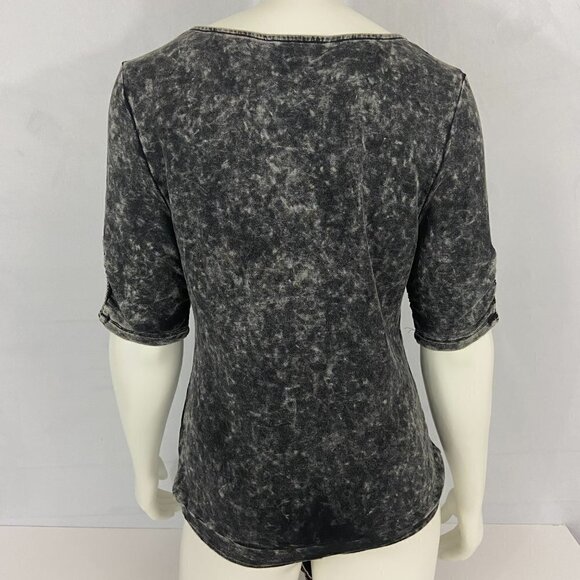 Promesa Women's Bodysuit Top Size L Short Sleeve Dark Grey NWT - Picture 4 of 8